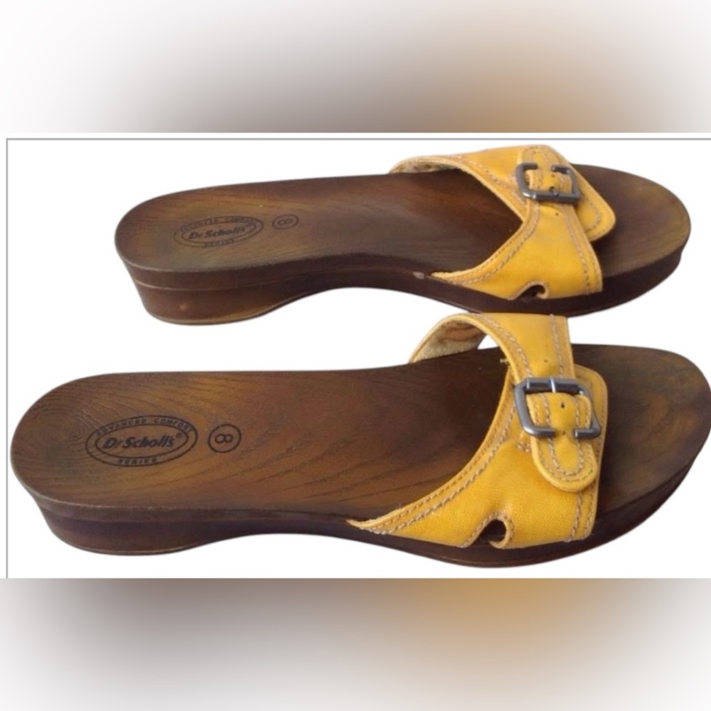 Dr. Scholl’s Yellow Slide Sandal Advanced Comfort Women Size 8